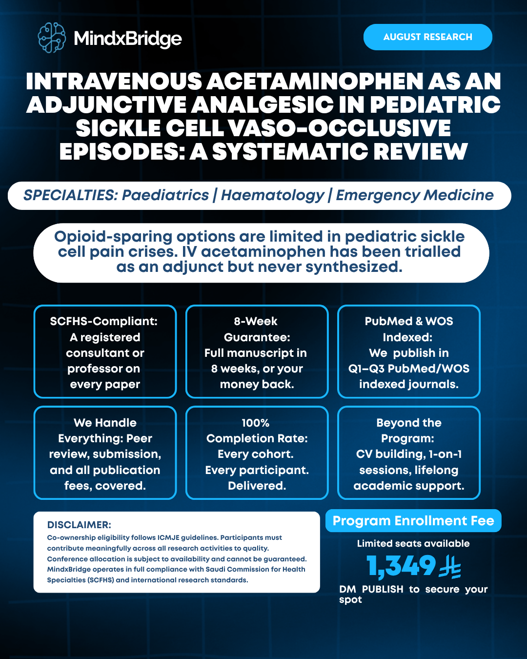 INTRAVENOUS ACETAMINOPHEN AS AN ADJUNCTIVE ANALGESIC IN PEDIATRIC SICKLE CELL VASO-OCCLUSIVE EPISODES: A Systematic Review