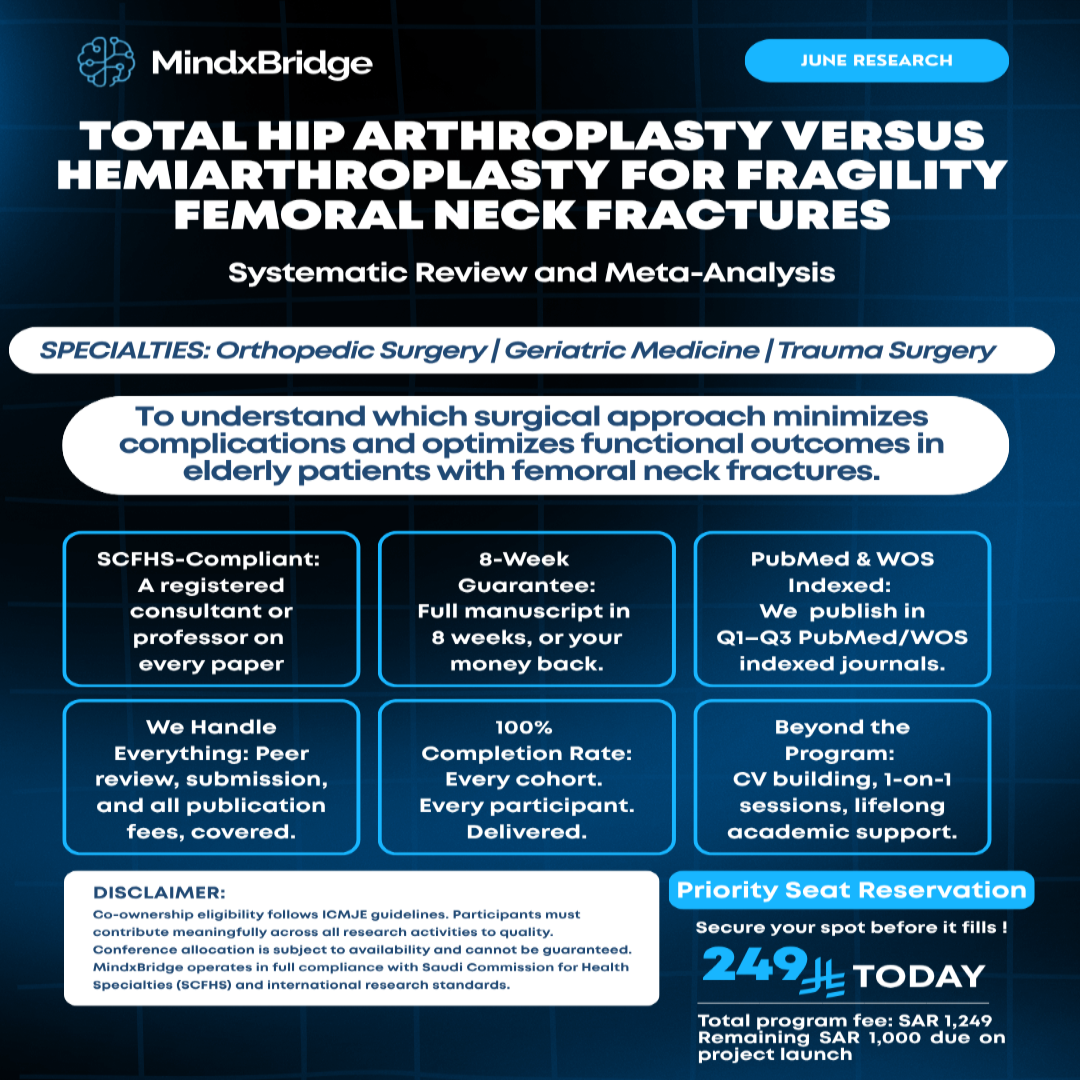 Total Hip Arthroplasty versus Hemiarthroplasty for fragility femoral neck fractures- A Systematic Review and Meta-Analysis of Complications and Outcomes