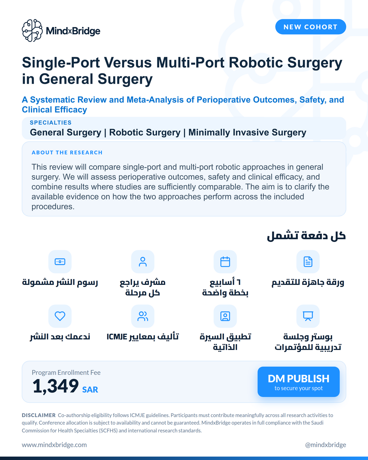 Single-Port Versus Multi-Port Robotic Surgery in General Surgery | MindxBridge research project