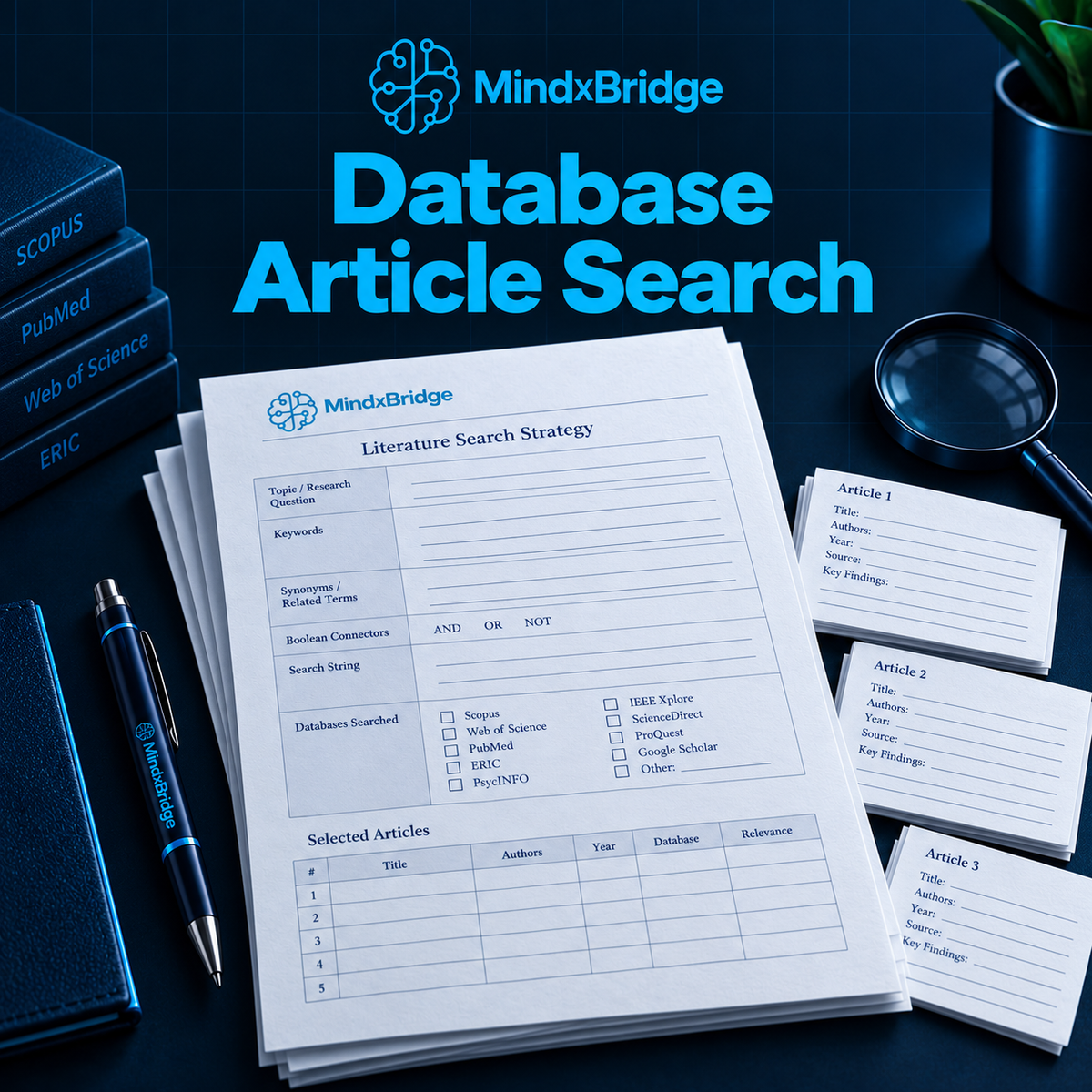 MindxBridge Database Article Search service
