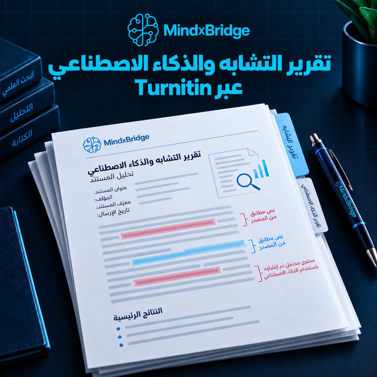 تقرير التشابه والذكاء الاصطناعي عبر Turnitin