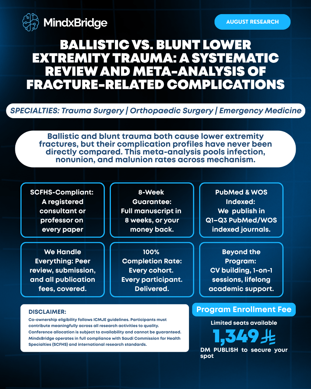 BALLISTIC VS. BLUNT LOWER EXTREMITY TRAUMA: A SYSTEMATIC REVIEW AND META-ANALYSIS OF FRACTURE-RELATED COMPLICATIONS